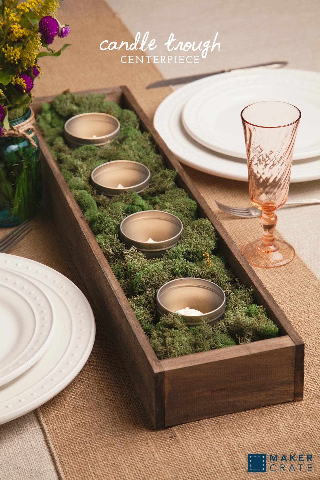 Candle Trough Centerpiece Maker Crate