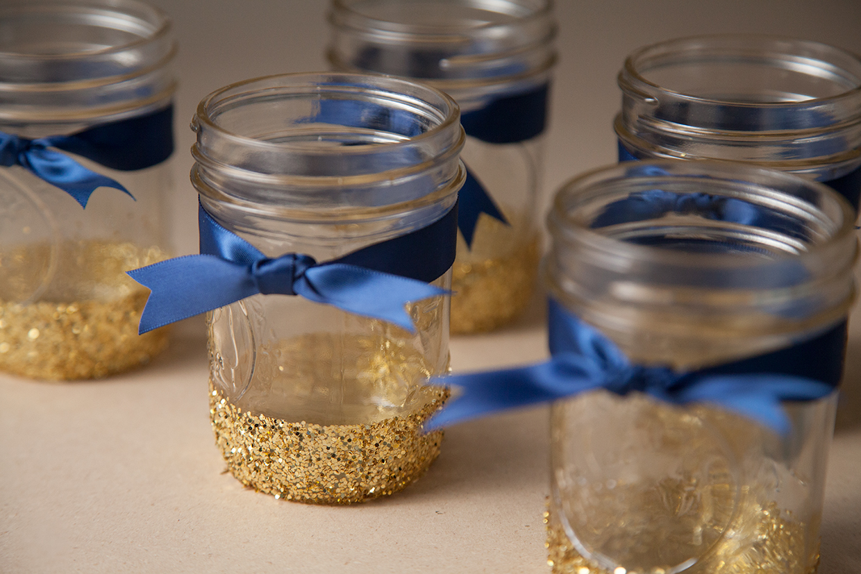 Glitter Mason Jars Maker Crate