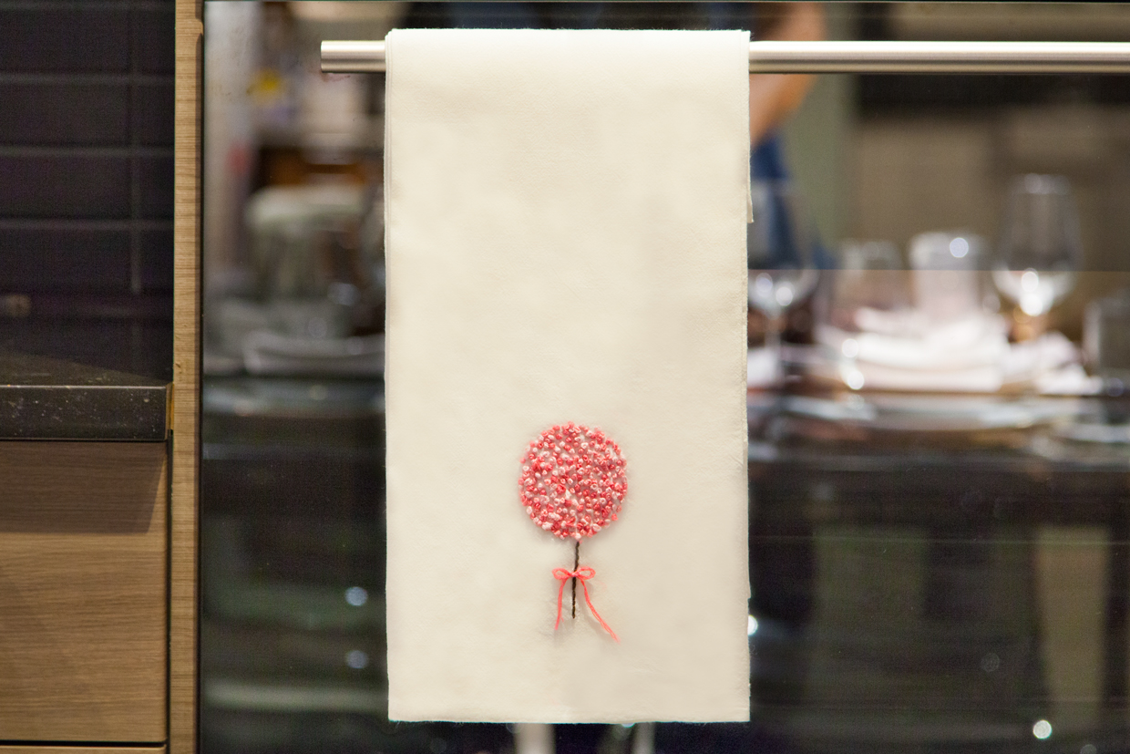 French Knot Embroidered Hand Towels Maker Crate