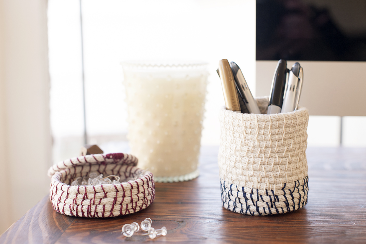 HandStitched Coil Baskets Maker Crate