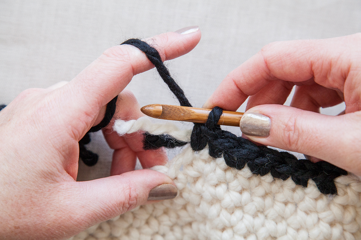 Black & White Crocheted Placemats Maker Crate