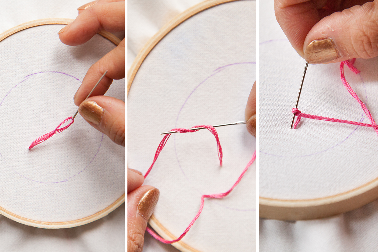 French Knot Embroidered Hand Towels Maker Crate