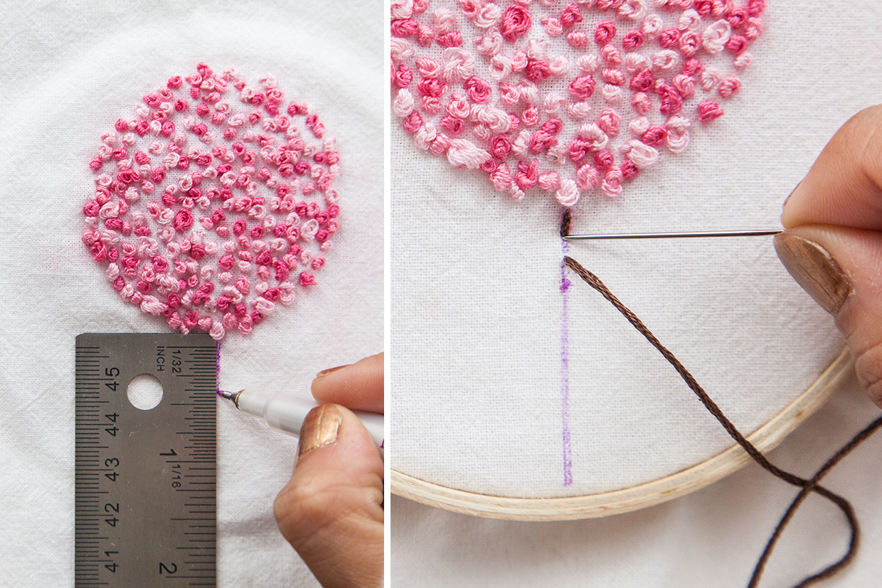 French Knot Embroidered Hand Towels Maker Crate