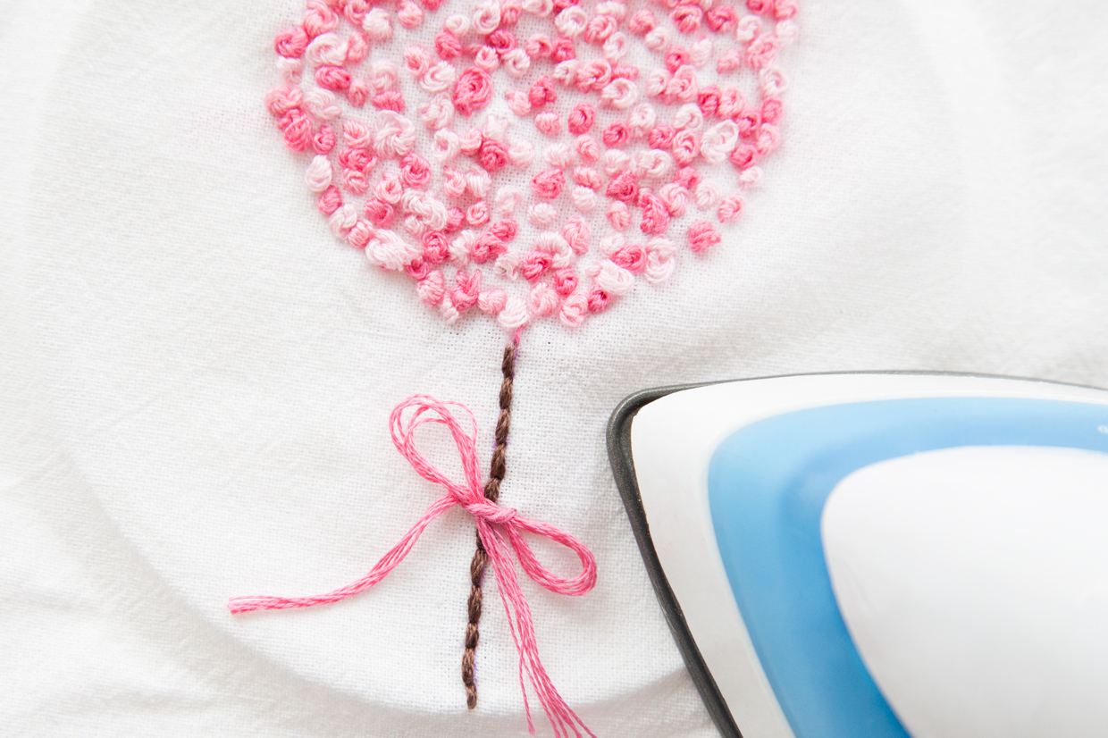 French Knot Embroidered Hand Towels Maker Crate