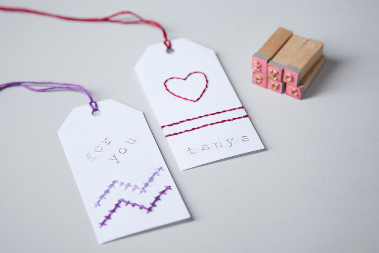 Embroidered Paper Gift Tags Maker Crate