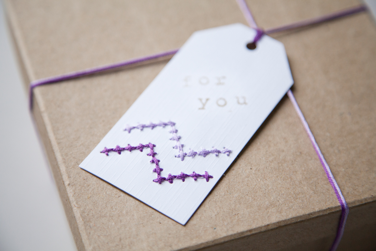 Embroidered Paper Gift Tags Maker Crate