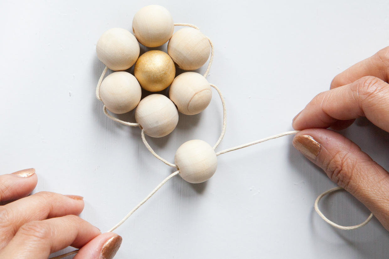 Wood Beaded Trivet Maker Crate