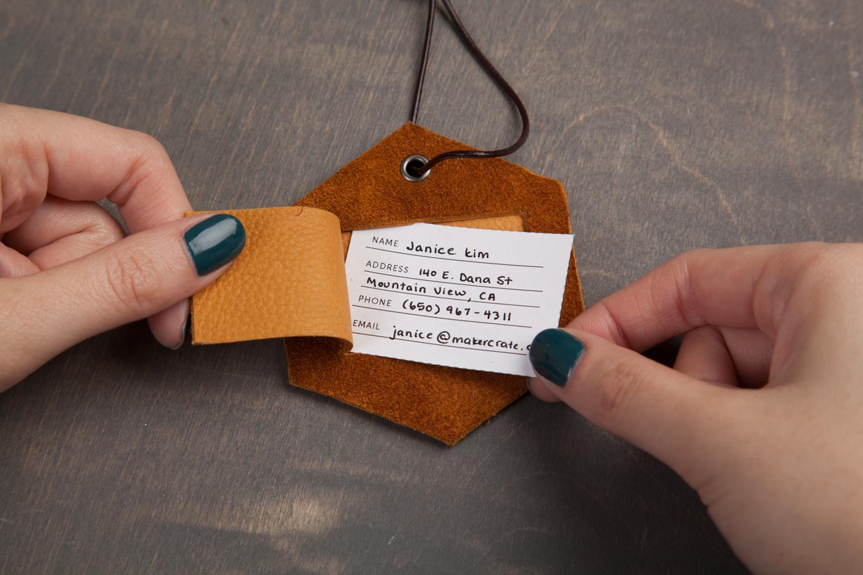 Leather Luggage Tag Maker Crate