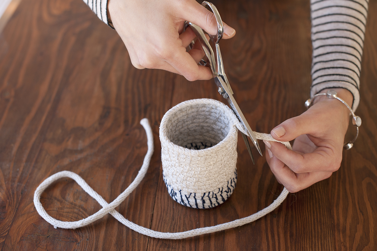 HandStitched Coil Baskets Maker Crate