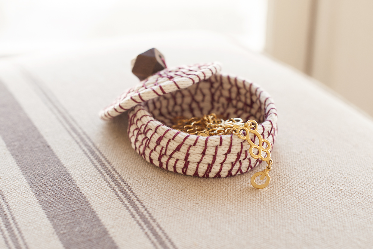 HandStitched Coil Baskets Maker Crate