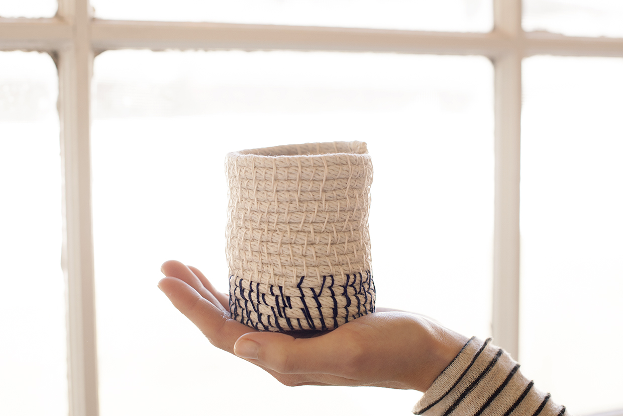 HandStitched Coil Baskets Maker Crate