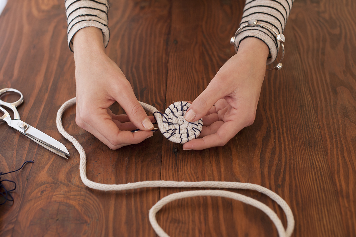 HandStitched Coil Baskets Maker Crate