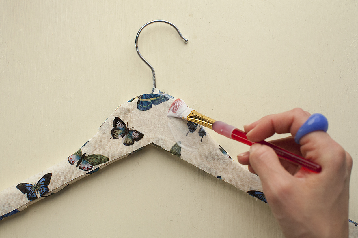 Fabric Decoupaged Coat Hangers Maker Crate